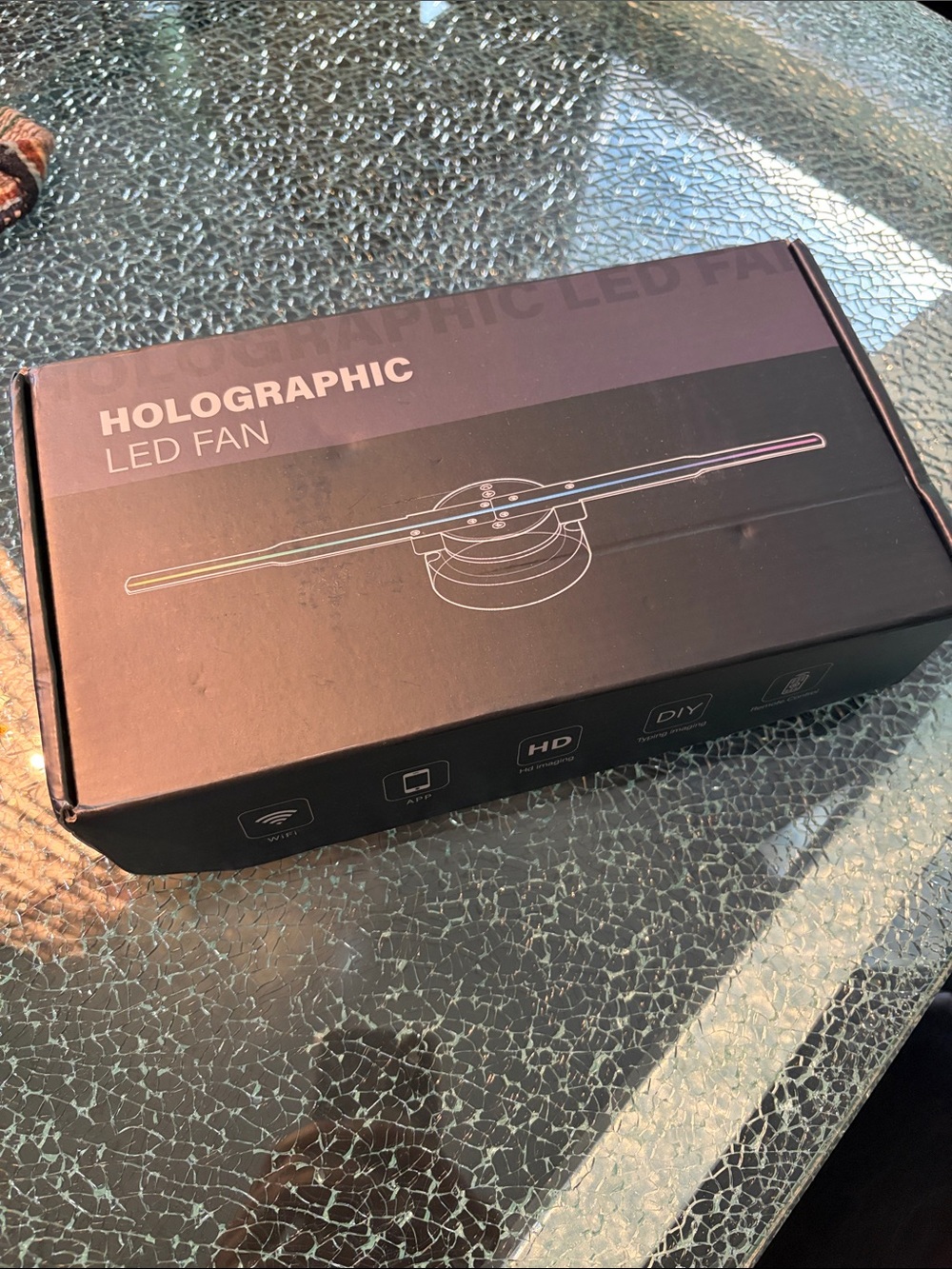 Holographic LED Fan Display - Black